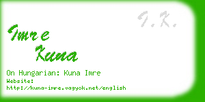 imre kuna business card